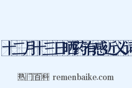 十二月十三日晒药有感近义词是什么意思的图片